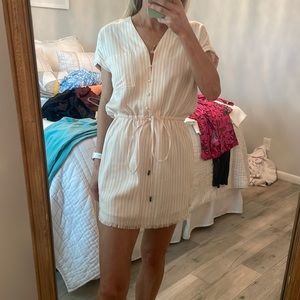 Pink and white striped Paige dress